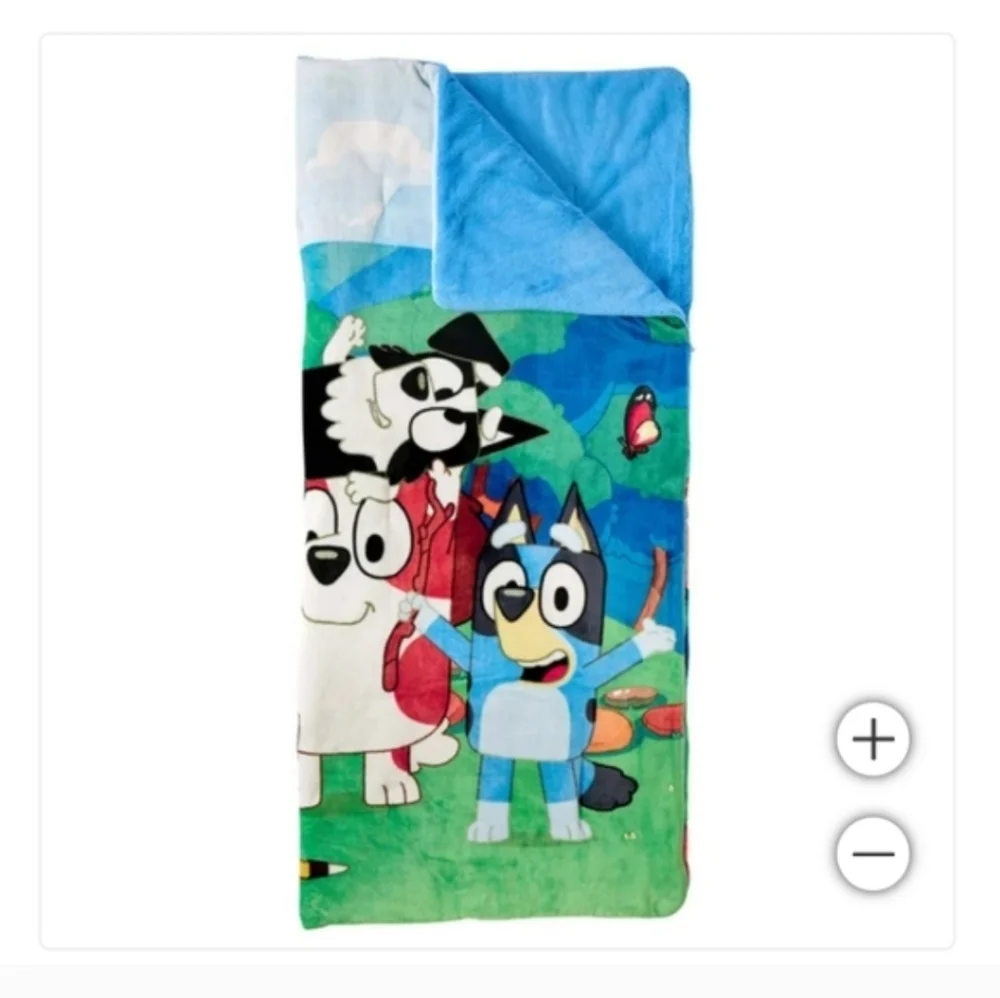 Faux fur Bluey youth Slumber Bag blanket, new